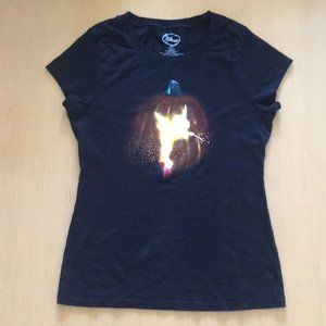 Disney Tinkerbell Pumpkin Black Cotton Tee XL